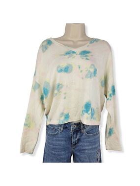Freshman V-Neck Fleece Tie Dye Sweater Small Jrs.